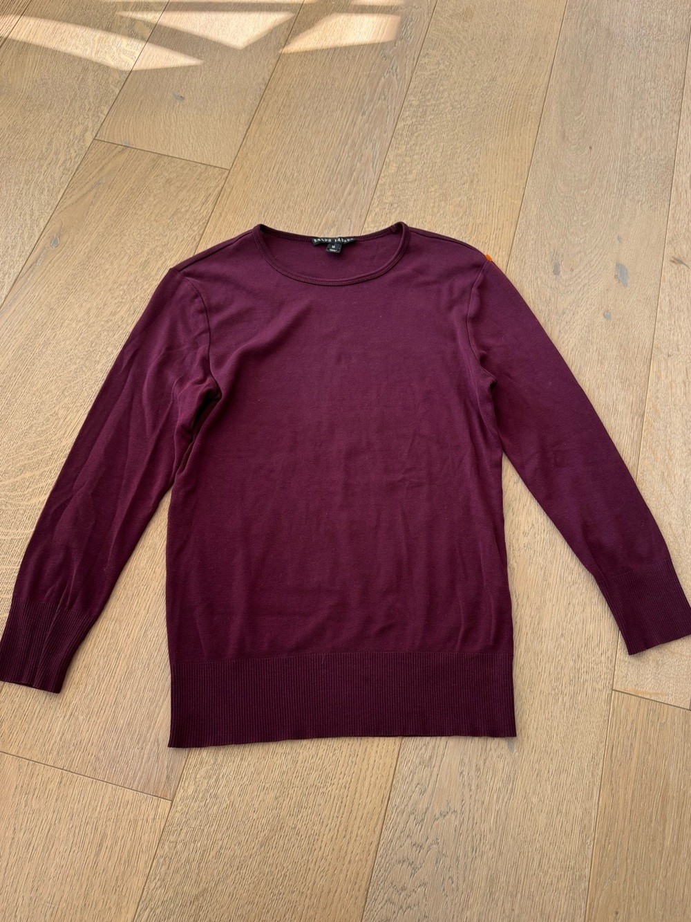 Ralph Lauren Black Label Crewneck Sweater in Burgundy Medium